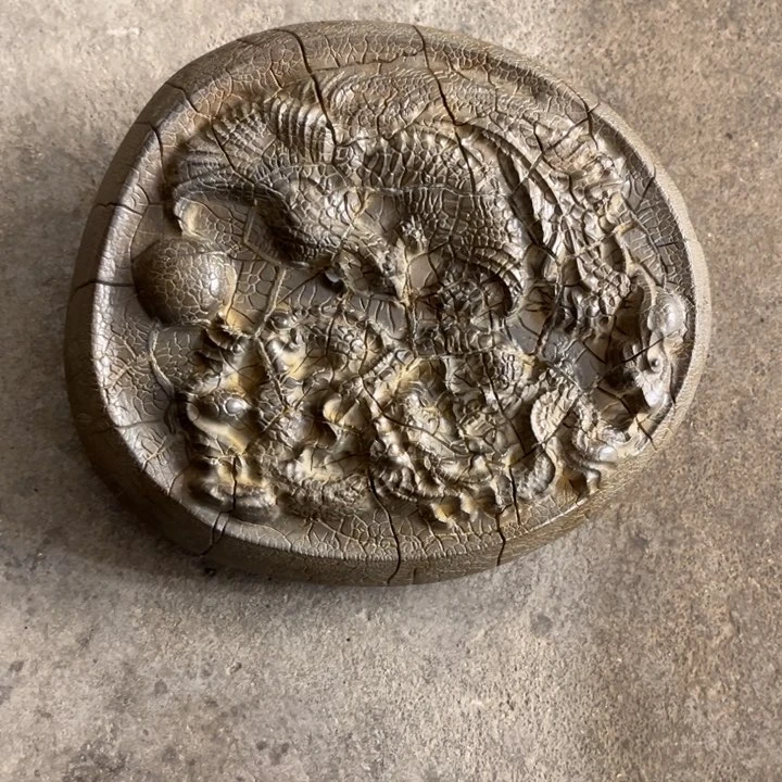 石材龟纹石特价出售摆件一方