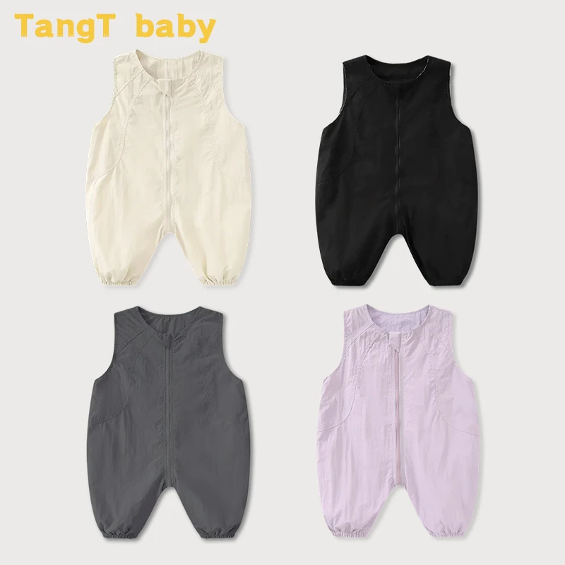 婴幼儿多色连体爬服简约款式拉链开合春秋遛娃可爱超萌儿童童装