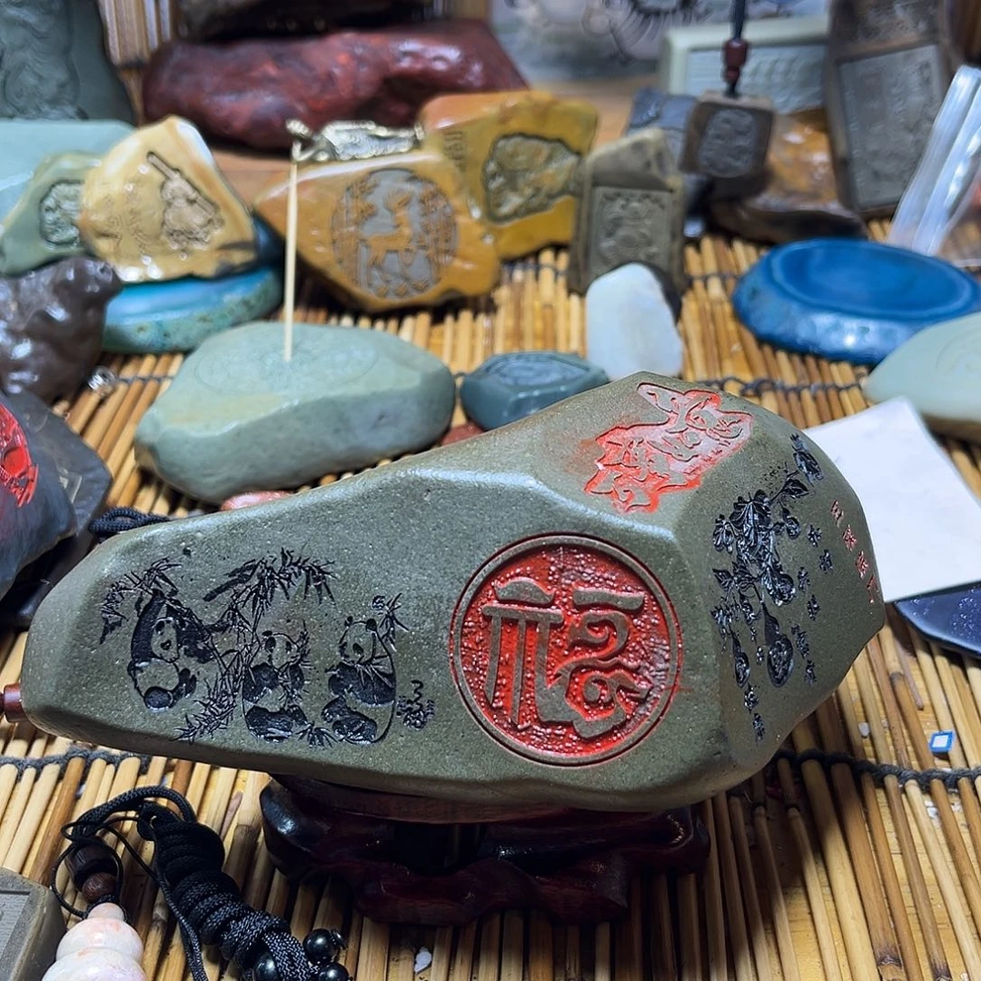 原石雕刻手把件摆件