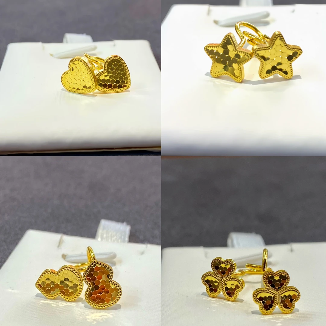 新年开运鱼鳞爆闪5G耳钉新款百搭