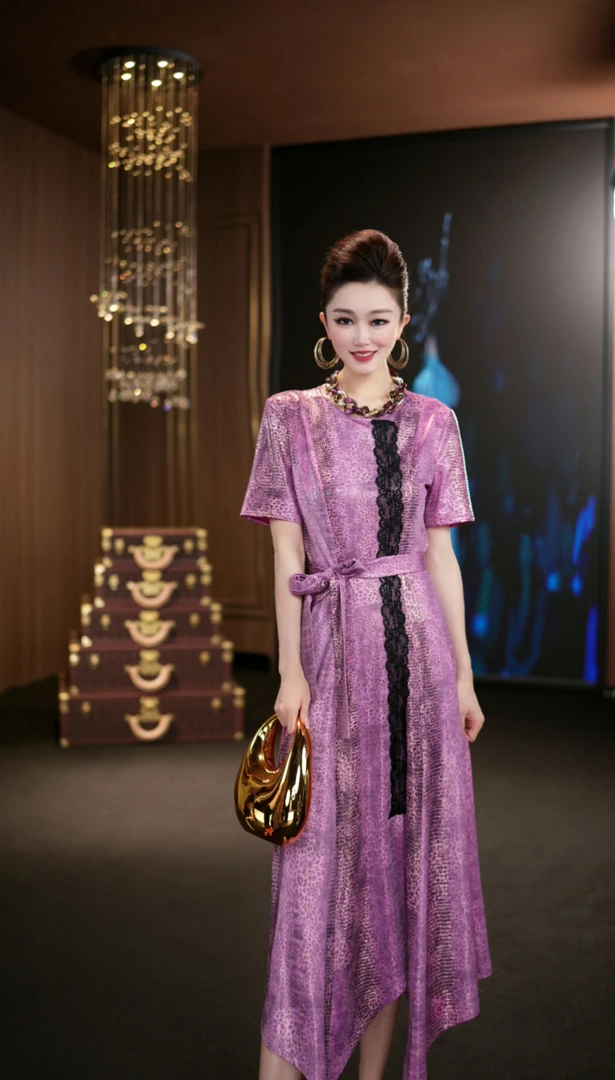 (娴儿)-高贵轻奢优雅夏季法式设计师连衣裙D29142