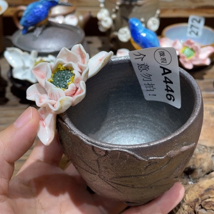 手工制作陶瓷茶具茶杯青蛙