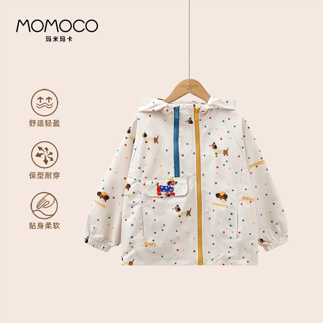 MOMOCO/玛米玛卡秋季新款男童条纹卡通动漫冲锋衣外套77330138047
