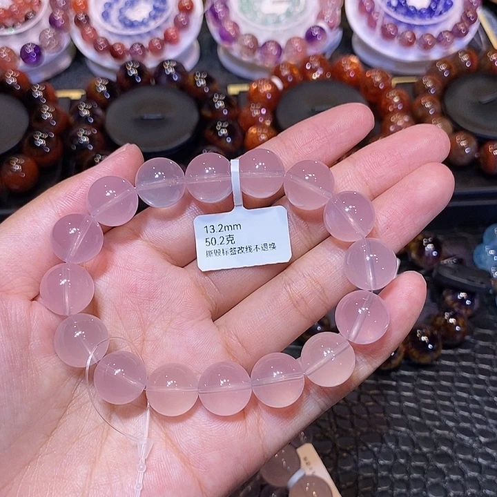 用***2未镶嵌手串水晶13.2mm左右