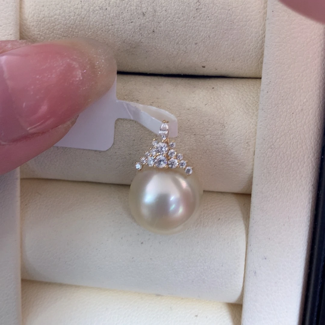 海水珍珠18K金镶嵌颈饰