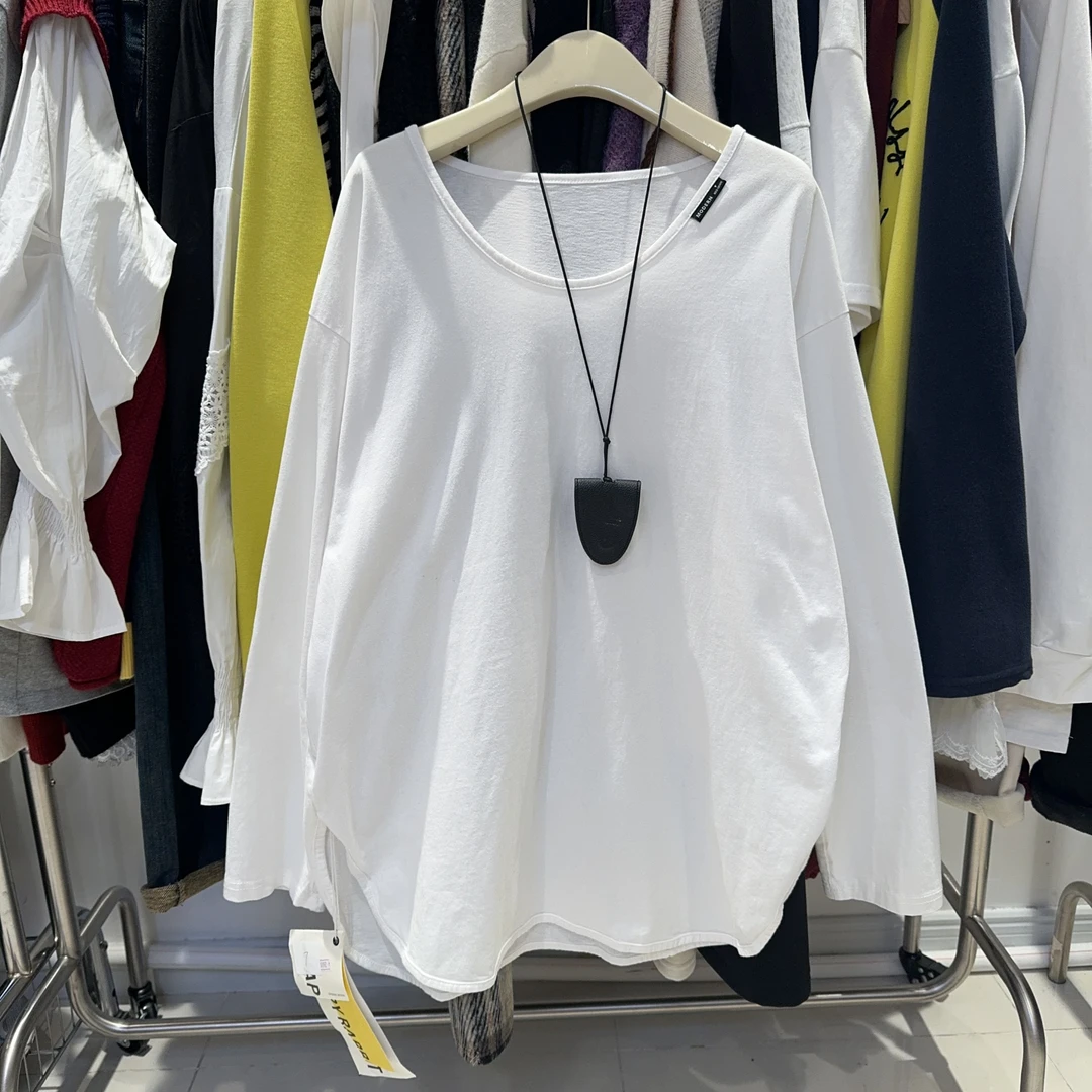 （沈阳五爱女装）0192白色长袖打底上衣