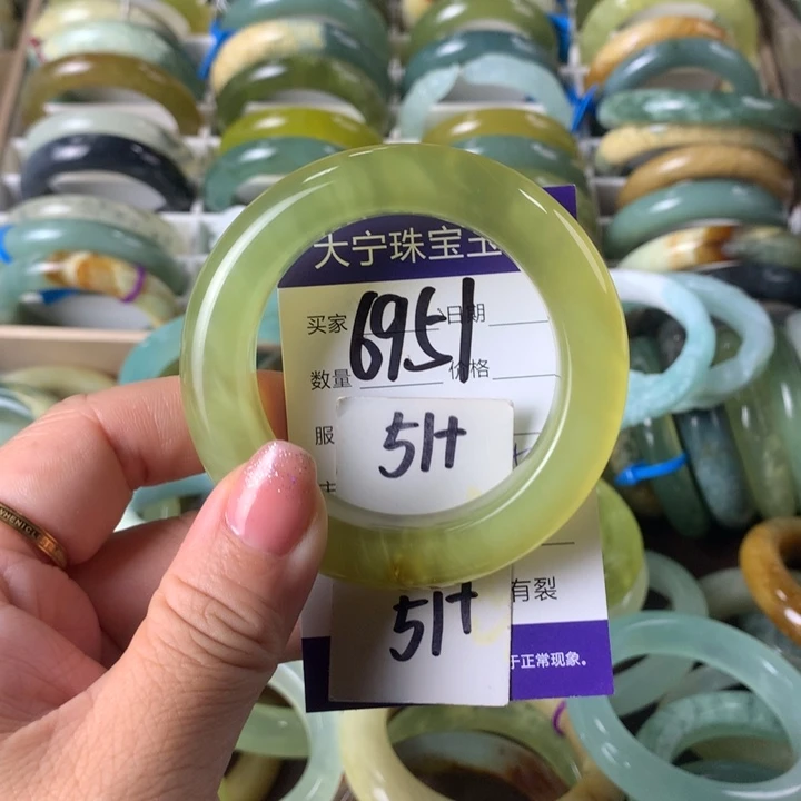 蛇纹石玉未镶嵌手镯6951