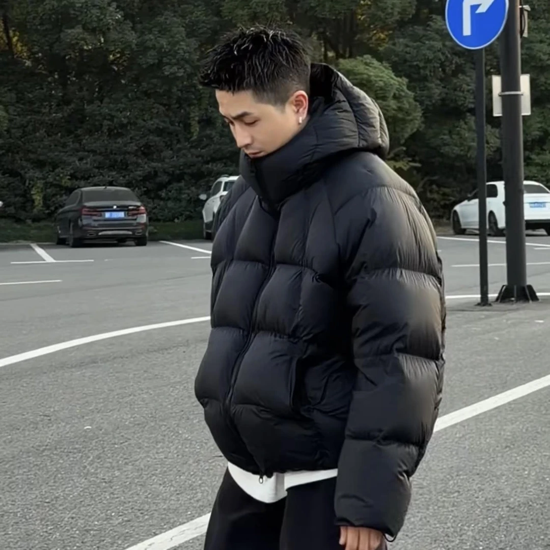 XDZZ二狗25冬季面包服连帽高绒量厚款90白鸭绒羽绒服男女款DS977