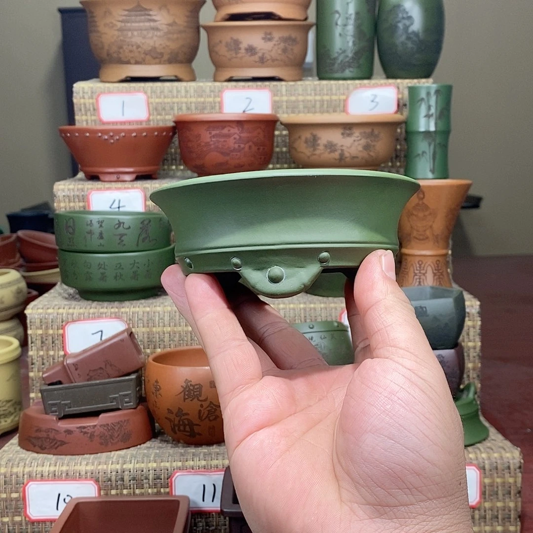 紫砂花盆我在等一