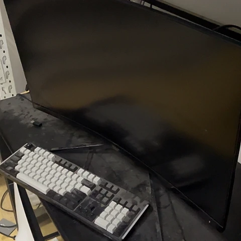 酷***猫322k144曲面显示器台式机用电脑用