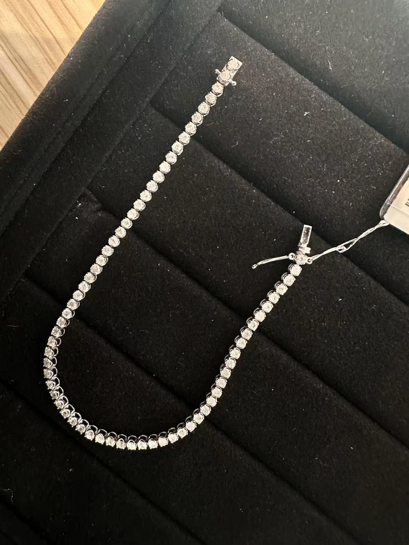 【六言高定】300000满镶四爪手链18k