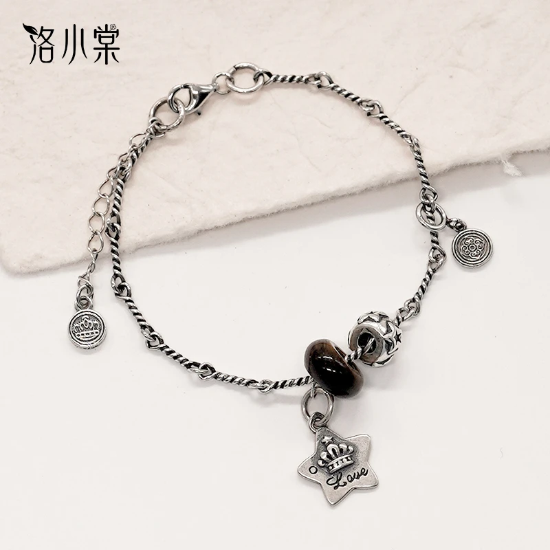 925银手链 洛小棠【自我】原创个性ins感百搭设计s925银手工手链