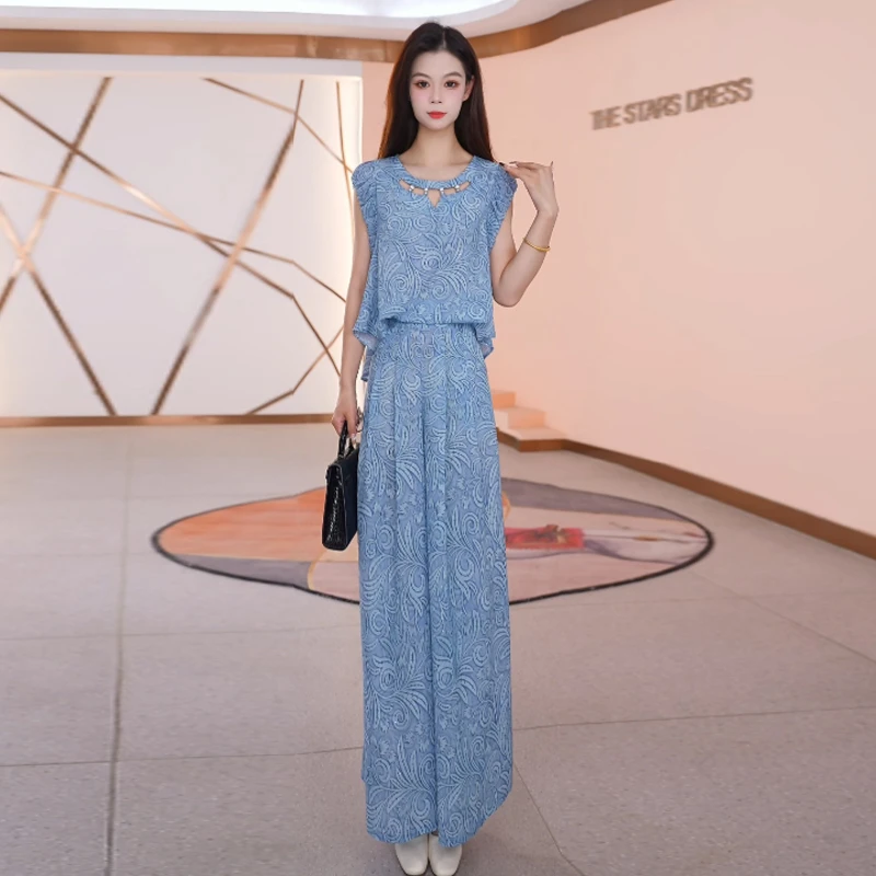 【两件套】夏季时尚女神修身洋气宽松气质休闲百搭显瘦减龄女装套