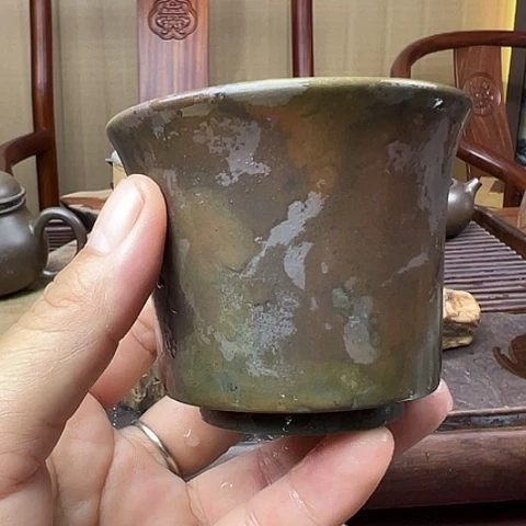 青***水戬谷龙窑柴烧茶杯32