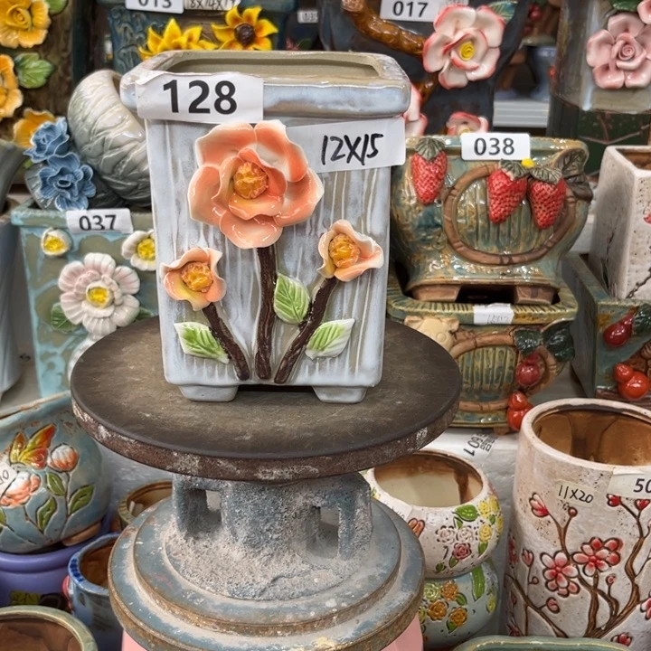 紫砂花盆粗陶材质多肉花盆