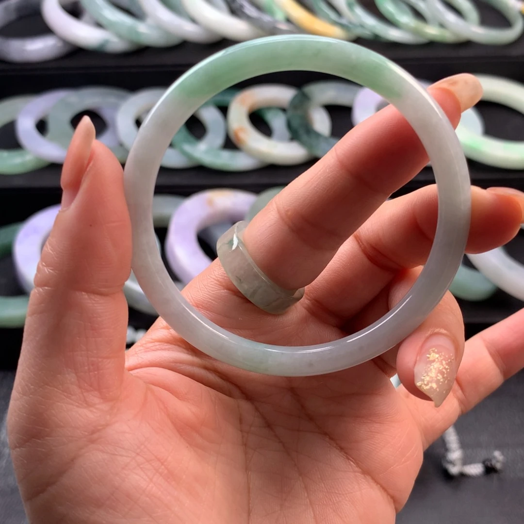 【闪购商品】定制翡翠手镯定制不退换抛光57未镶嵌