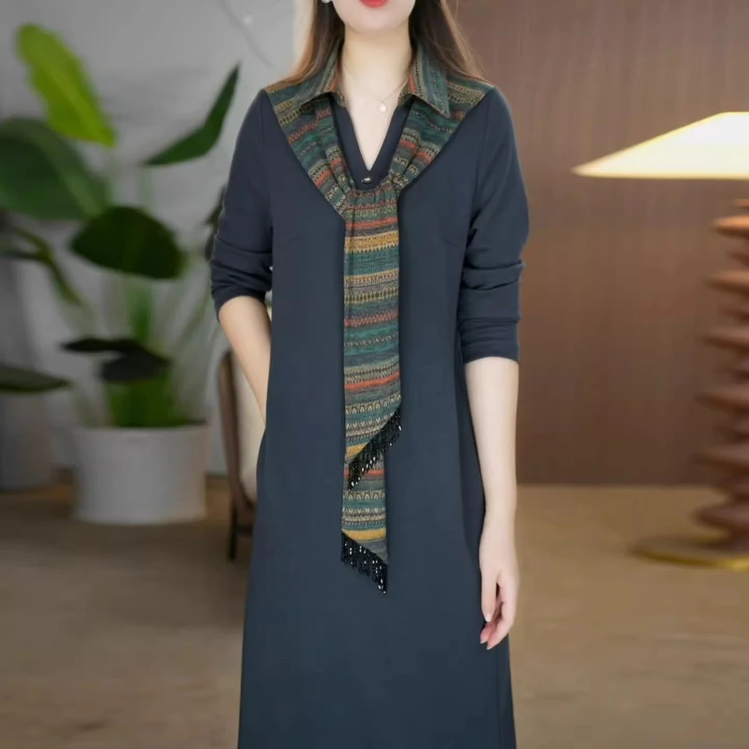连衣裙2025新款女春秋十三行爆款品牌减龄妈妈高档长袖轻奢高级感
