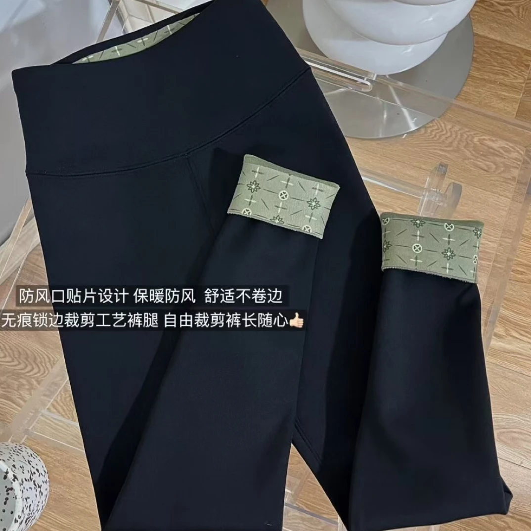 加厚绒高腰收腹提臀显瘦芭比鲨鱼裤春秋冬外穿大码舒适百搭打底裤