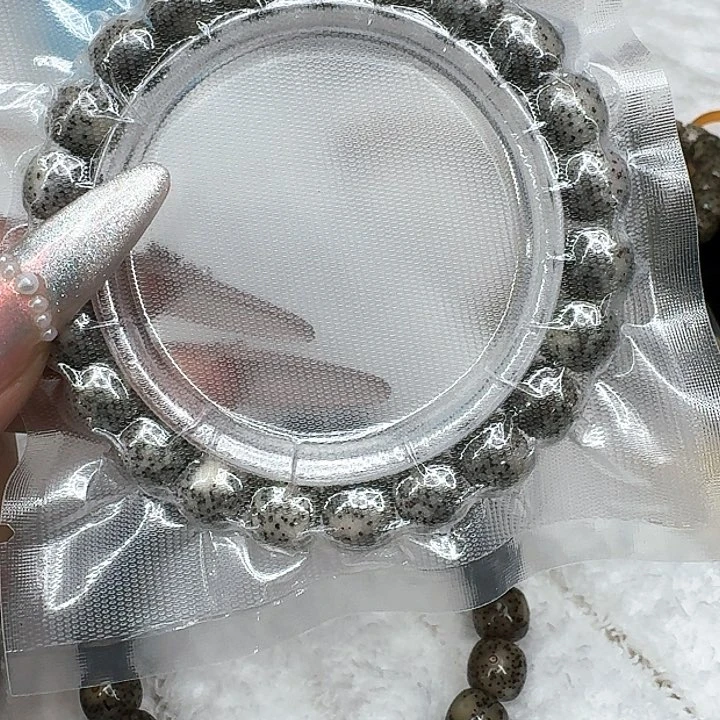 星月菩提手串355高端卡姿兰大眼睛黑灰星月菩提10桶单圈