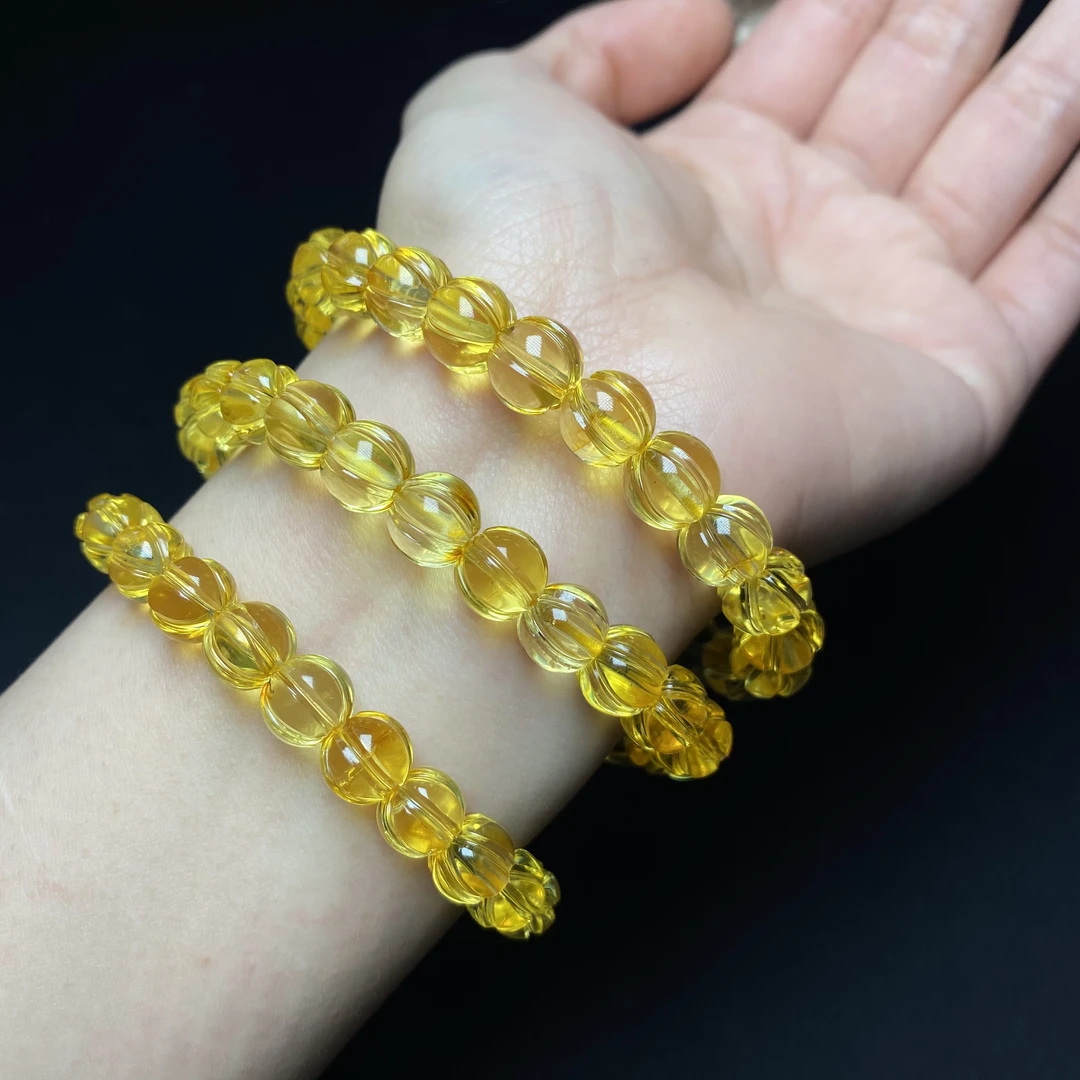 y299 金珀灯笼珠手链多样性发一