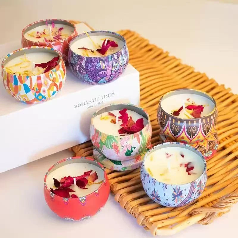 新疆包邮云南干花香薰蜡烛除味香氛净化空气无烟特香实用*六个装