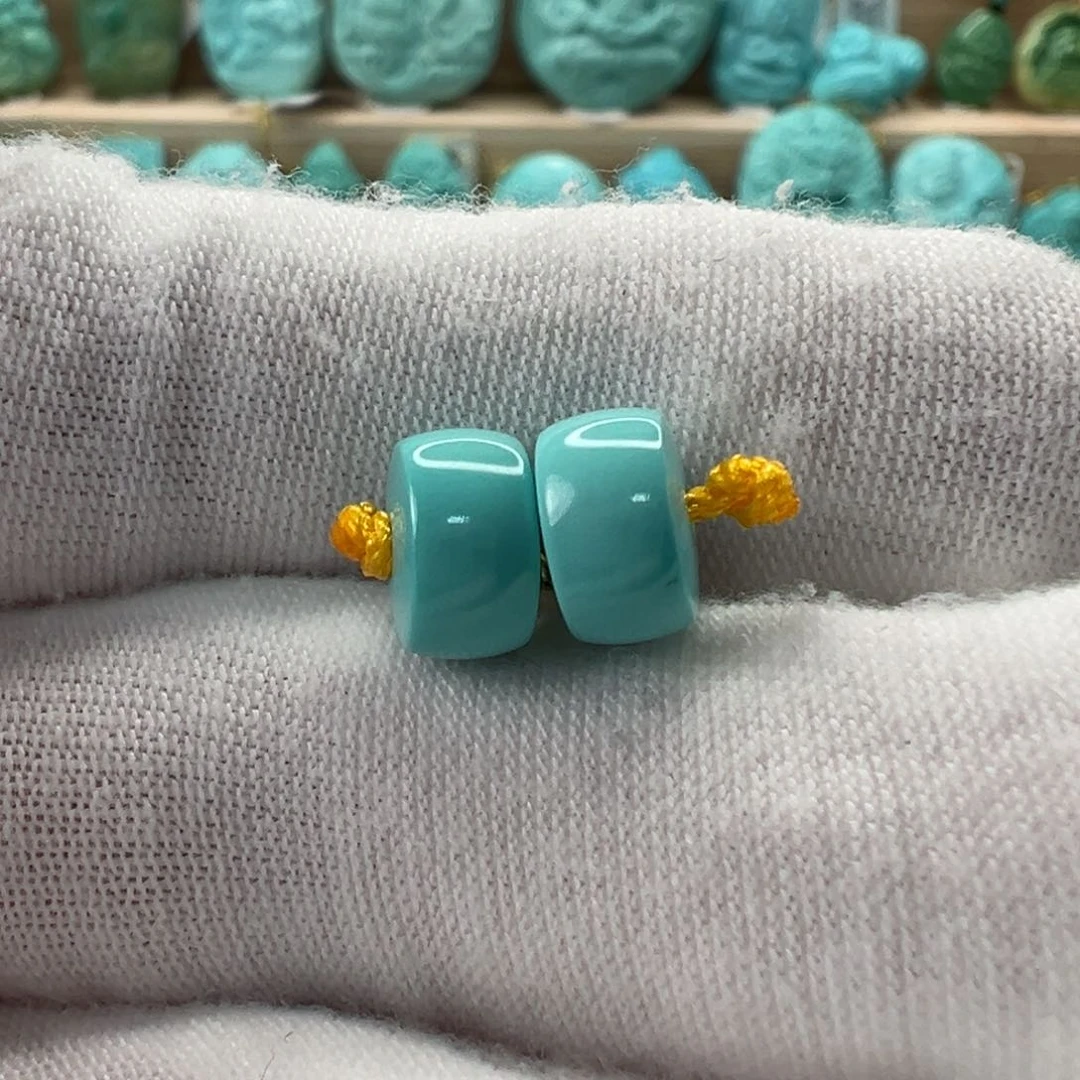 未镶嵌绿松石直切珠 8.3x4.8mm