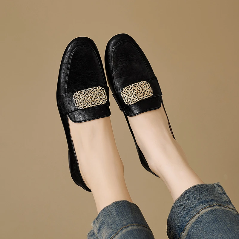 【断码鞋】夏季新款复古休闲舒适乐福鞋女平底单鞋软底