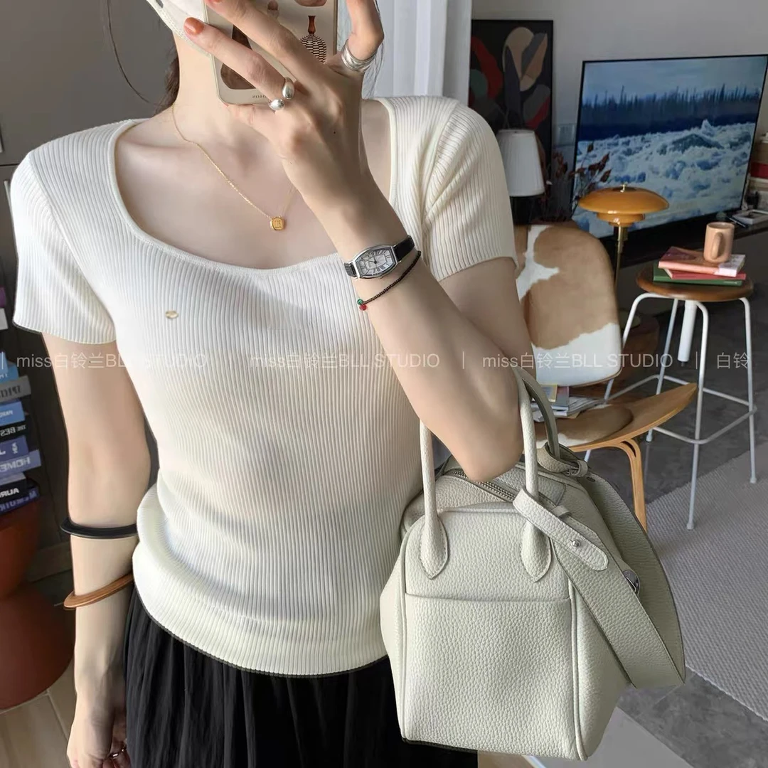 【冰梨绿】3814超柔软新款高品质圆领针织上衣