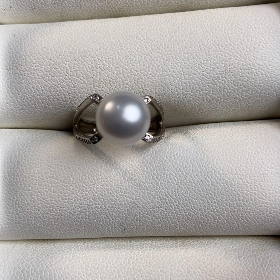 海水珍珠戒指银S925镶嵌
