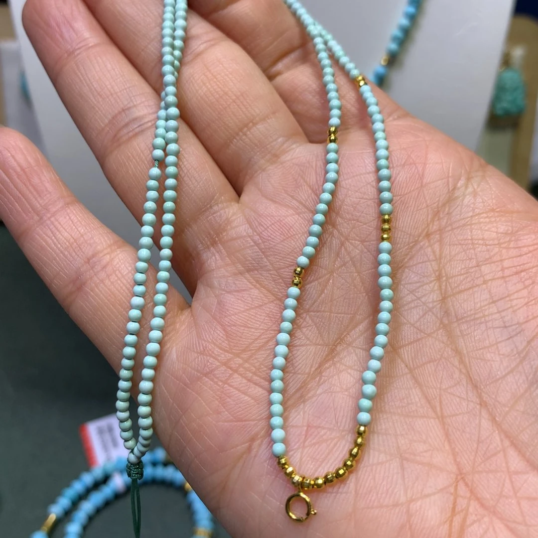 绿松石万能链18K金镶嵌