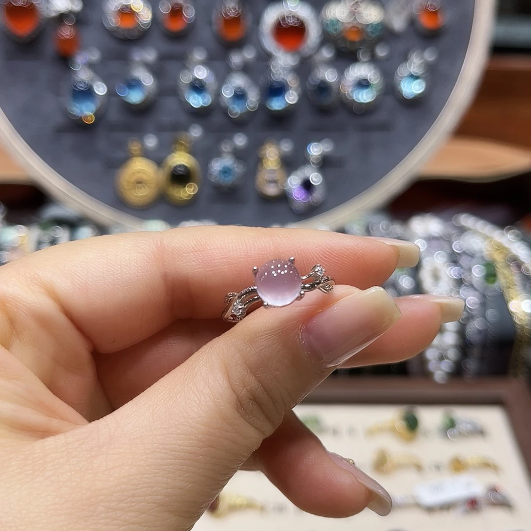 银S925镶嵌萤石戒指