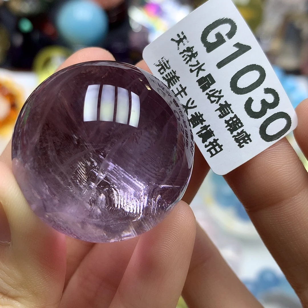 未镶嵌珠宝半成品水晶指纹球3.2