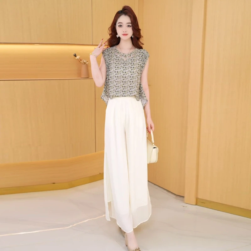 【两件套】夏季时尚女神修身洋气宽松气质休闲百搭显瘦减龄女装套