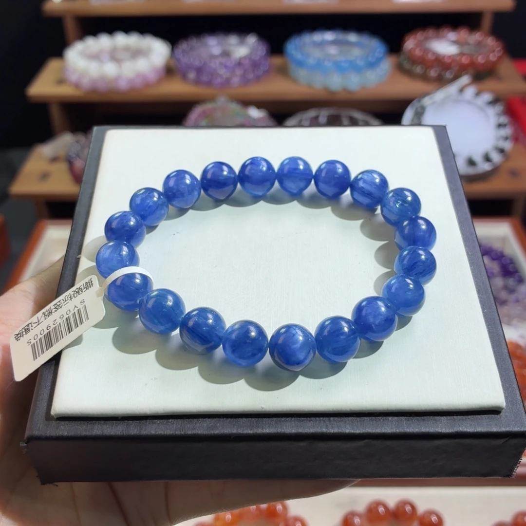 水晶手串未镶嵌星空莫奈蓝晶9+