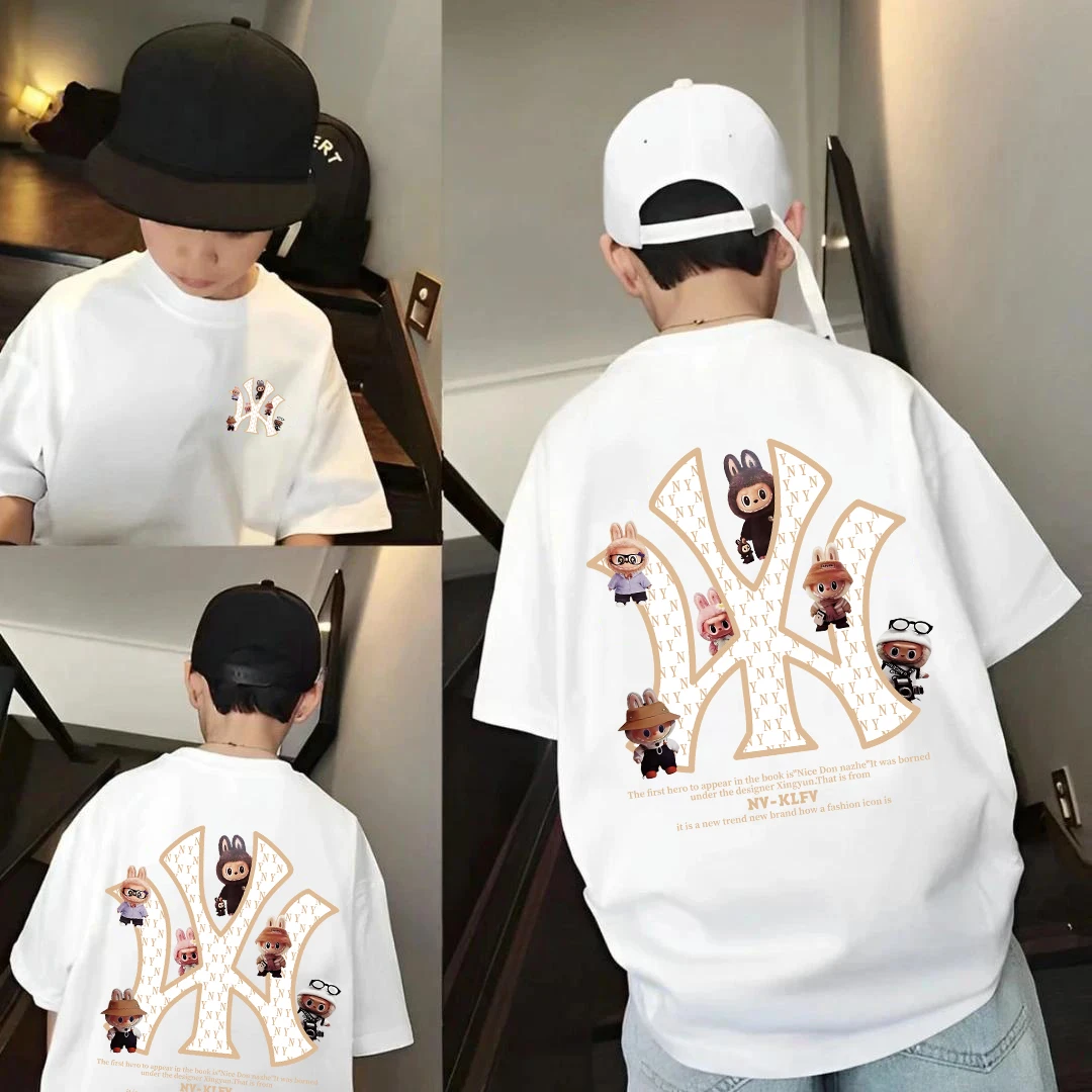 【纯棉实体品质】亲子童装男童t恤短袖夏装儿童中大童男孩上衣宽松