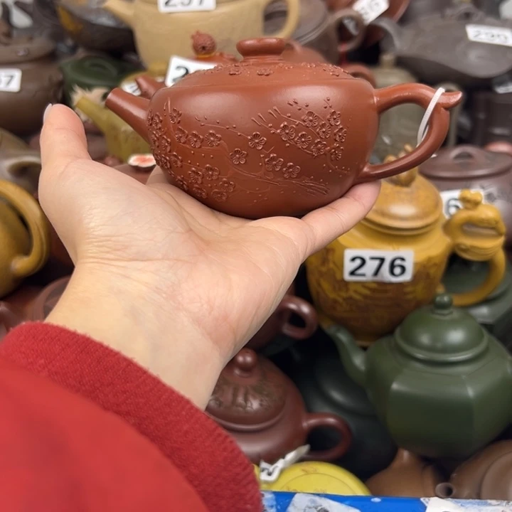 紫砂茶壶壶口磕了