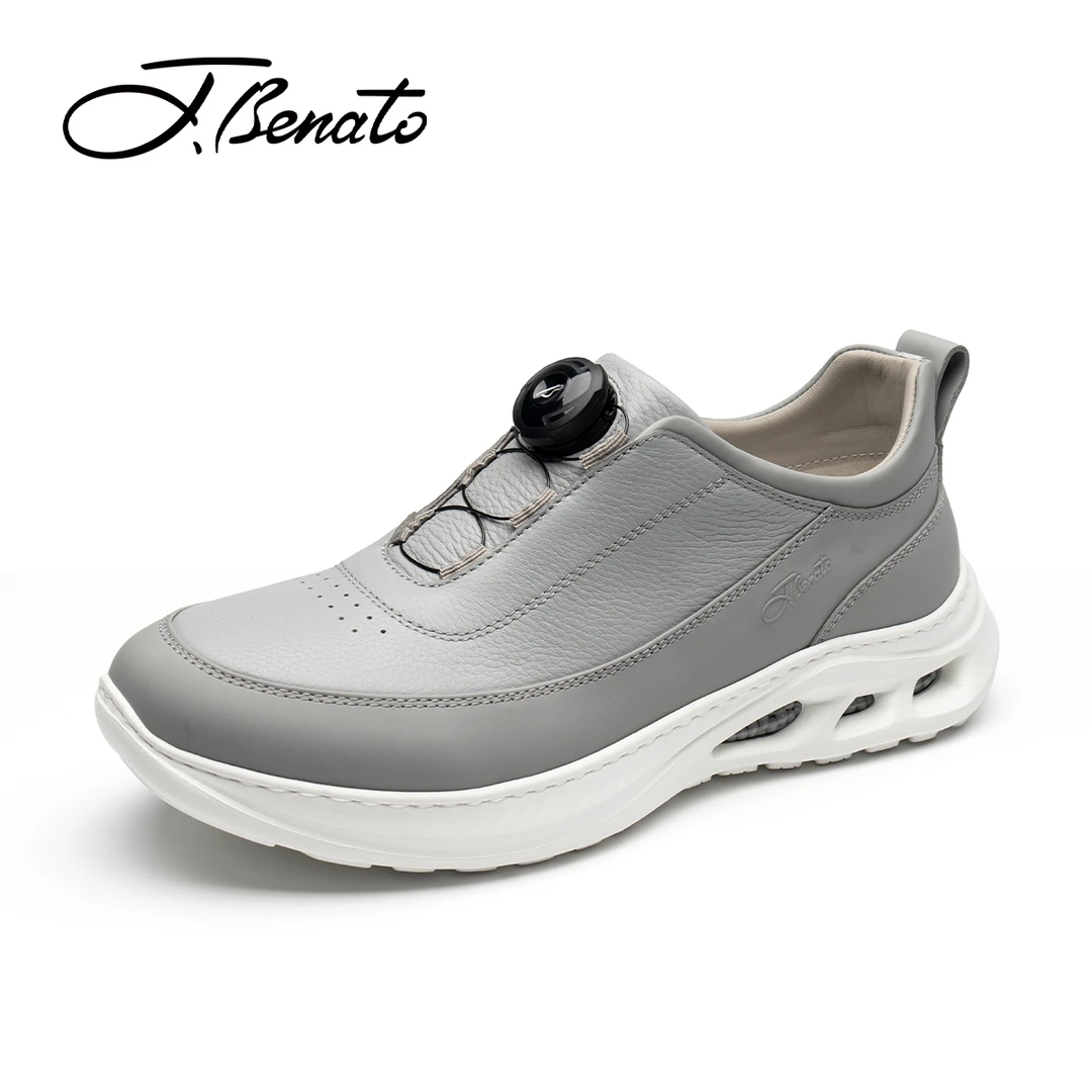 J.benato/宾度2025新款磨砂皮一脚蹬透气气垫底百搭轻商务休闲鞋