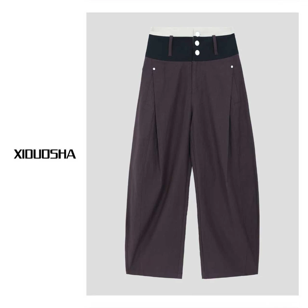XIDUOSHA/喜朵莎 欧版复古洗水做旧弯刀裤 XDS1617