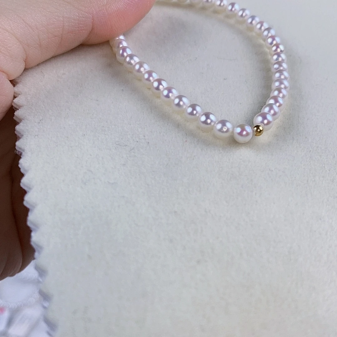 18K金镶嵌手绳淡水珍珠