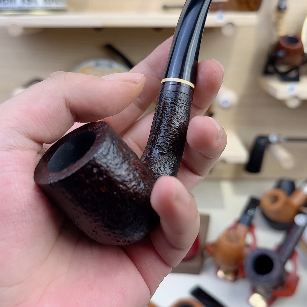 红***旺石楠木福尔摩斯弯烟斗