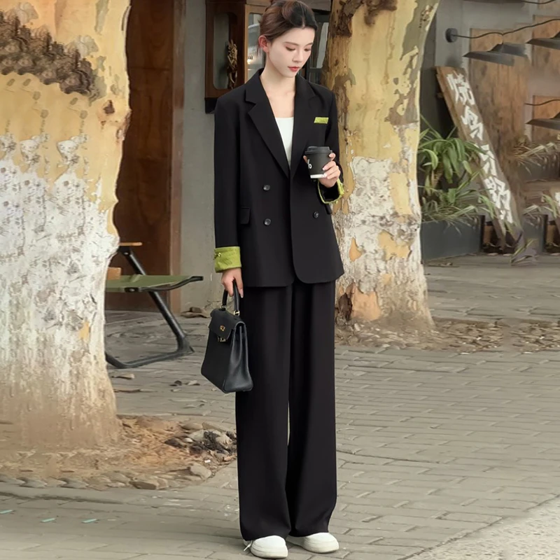 新中式国风高级休闲裤西装时尚外套2024早秋新款西服今年流行女装