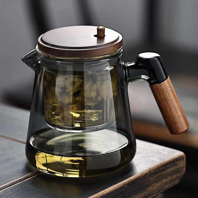 飘逸杯泡茶壶家用2025玻璃内胆按压式一键茶水分离杯茶具办公室商品图