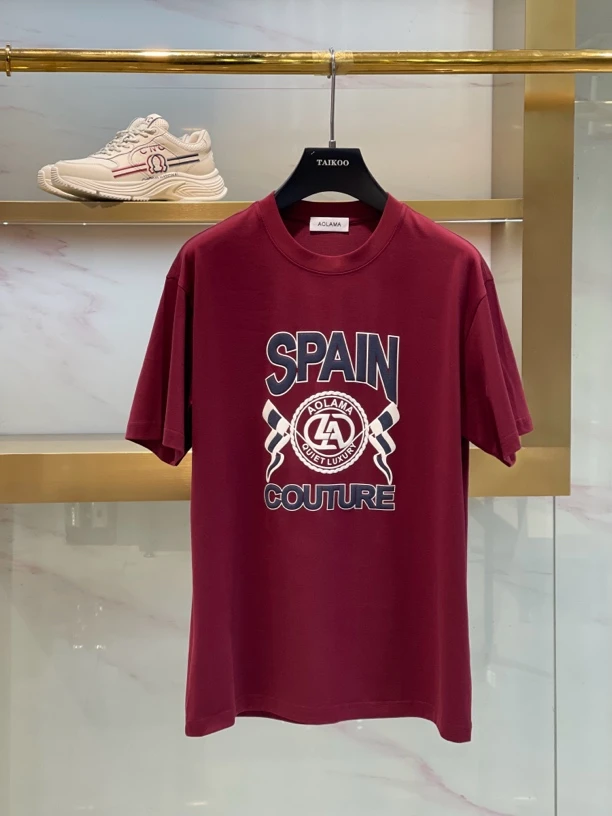 奥拉玛 2025春夏时尚圆领男款短袖T恤衫252186