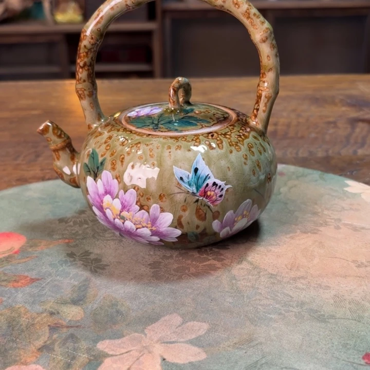 柴烧纯手工手绘陶瓷