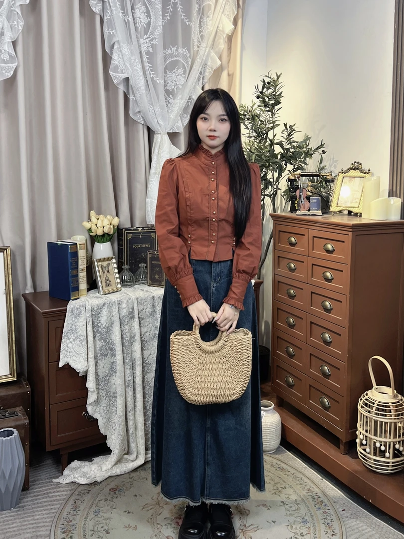 RACI然彩显瘦气质百搭上衣AG4294+AA4237