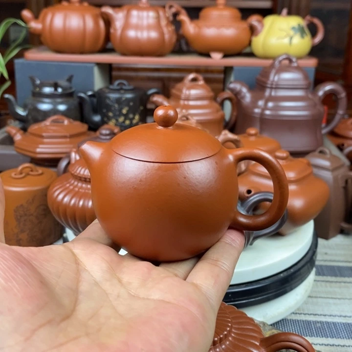 紫砂茶壶全手工西施130cc原矿赵庄朱泥特价