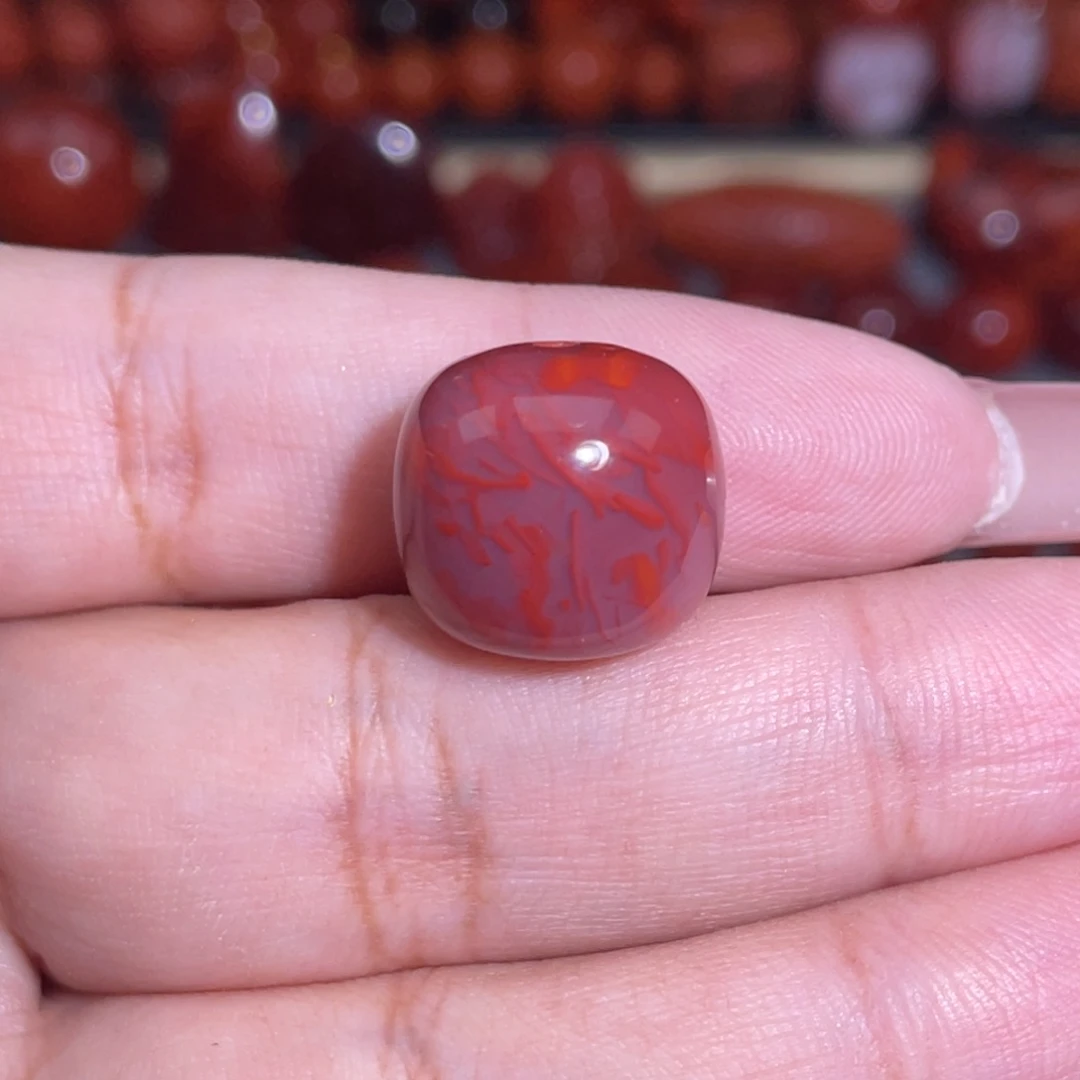 南红玛瑙未镶嵌瓦西火焰老型卡15
