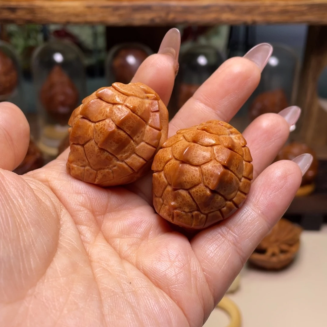 佛螺菩提吊坠富甲一对小尺寸