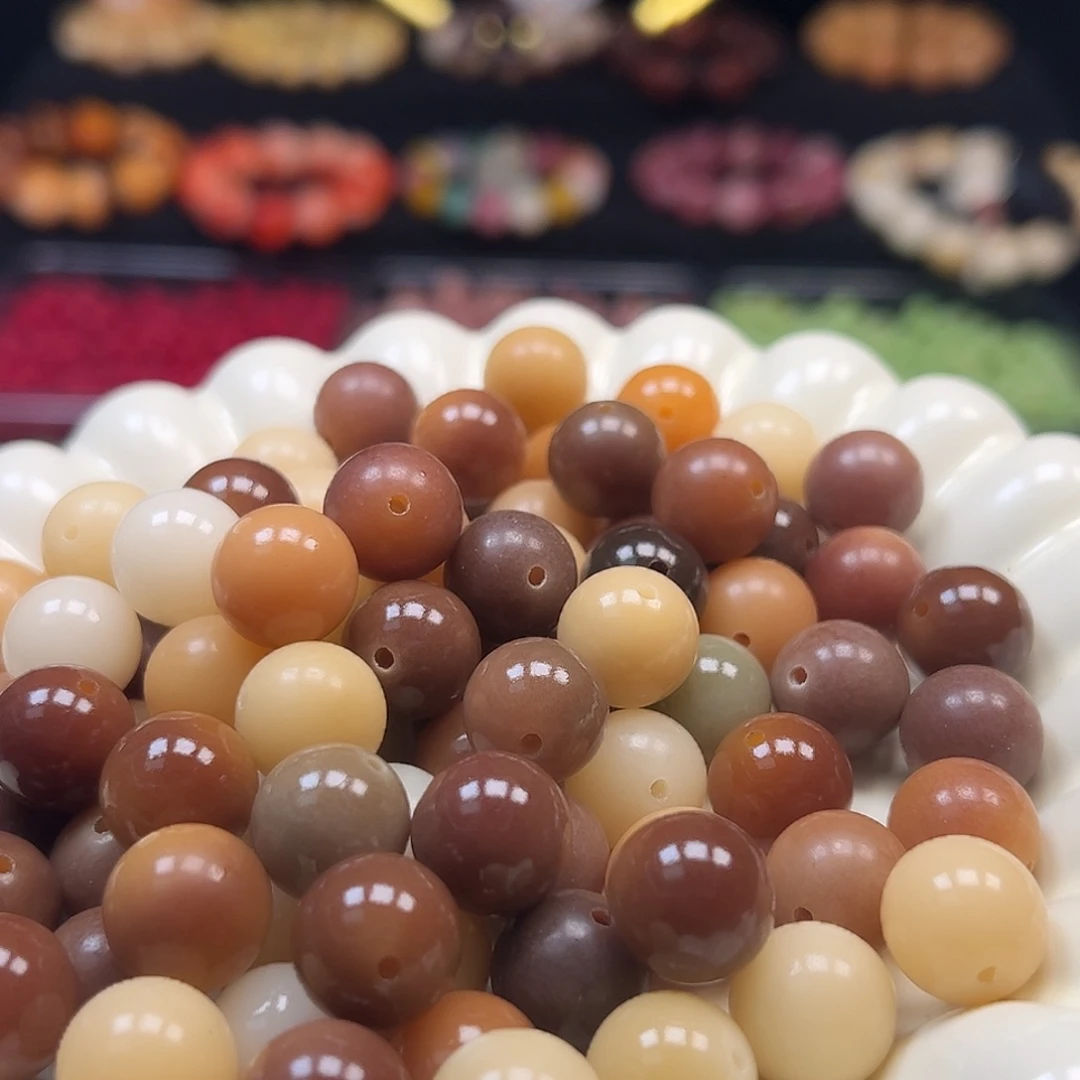 菩提根/象牙果手串卡14老料多宝圆120颗