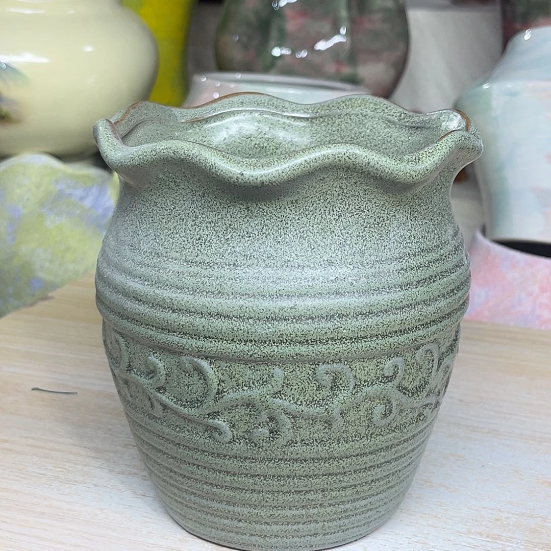 陶瓷绿植多肉微瑕花盆外口径：12*14